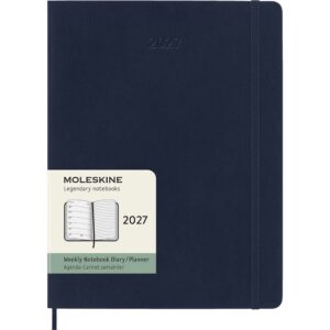 Moleskine Planner 2027 12m Soft XL Uke Notat - Sap.Blue