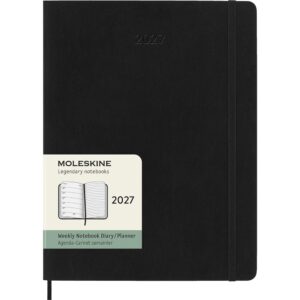 Moleskine Planner 2027 12m Soft XL Uke Notat - Black