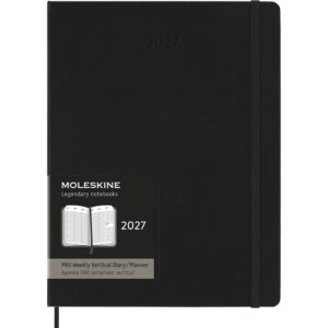 Moleskine Planner 2027 12m Hard XL Pro Uke Vert - Black