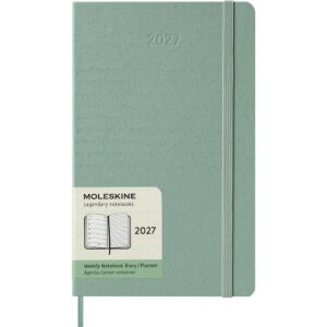 Moleskine Planner 2027 12m Hard L Uke Notat - Sage Green