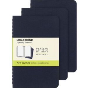 Moleskine Cahier Journal 3pk P - Blank Indigo Blue