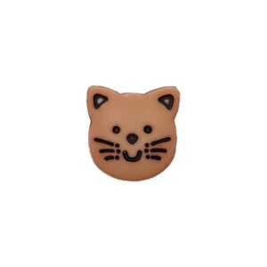 Knapp 454462 - Øyeknapp Katt 15mm - 18 Lys brun