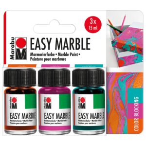 Marabu Easy Marble Set 3x15ml - Color Blocking
