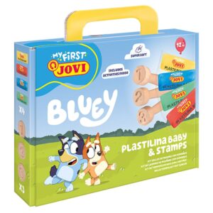 Jovi Bluey - My First Plastilina 38g - 4 farger + 3 stempel