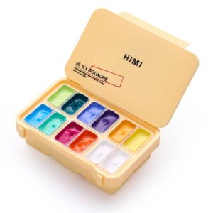 HIMI Twin Cup Gouache Sett Gul 12stk - Fargerik