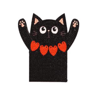 Diamond Dotz Iron-on 'n' Dot - Black Cat in Love