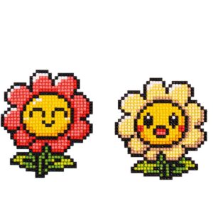 Diamond Dotz Iron-on 'n' Dot - Pixel Flowers