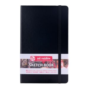 Art Creation Skissebok m/strikk 140g 13x21cm - Sort