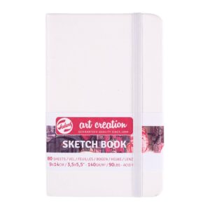 Art Creation Skissebok m/strikk 140g 9x14cm - Hvit