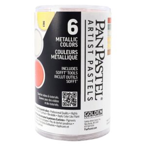 PanPastel Sett 8030061 - 6 farger og verktøy - Metallics