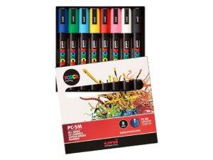 Uni POSCA PC-5M - Medium 1,8-2,5mm - Sett Standard 8stk
