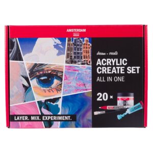 Amsterdam Acrylic Create Set - Akrylmalingssett med 20 deler