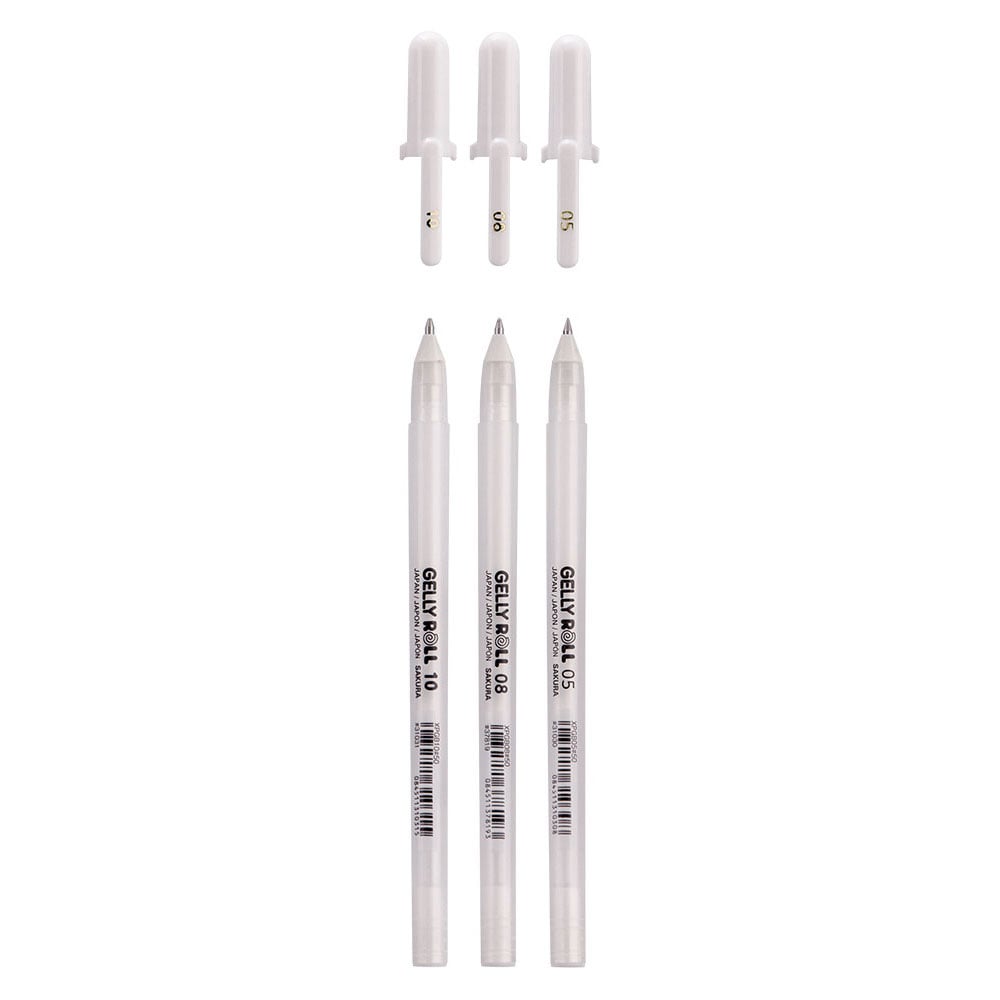 Sakura Gelly Roll Classic - Sett 3stk 05, 08, 10 - 50 Hvit - Bilde 2