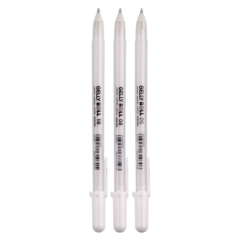 Sakura Gelly Roll Classic - Sett 3stk 05, 08, 10 - 50 Hvit - Bilde 3