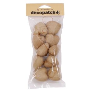 Decopatch Pappmaché - 10stk 2,5x4x4cm - Hjerter