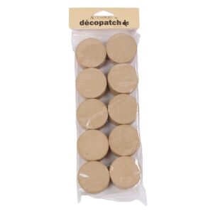 Decopatch Pappmaché - 10stk 5x5x3cm - Små esker rund