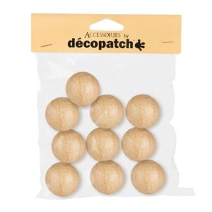 Decopatch Pappmaché - 10stk Ø: 3,5cm - Julekuler m/oppheng